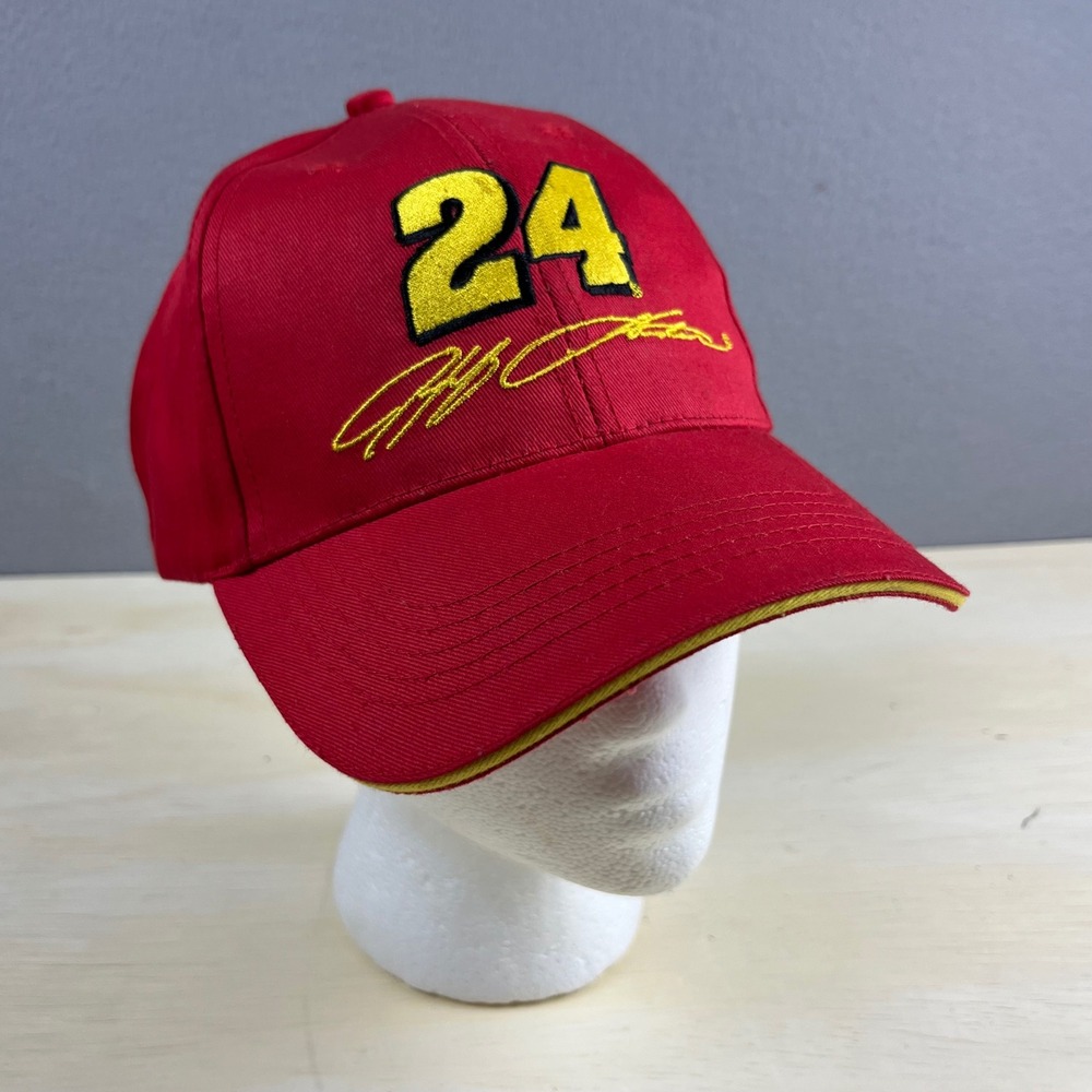 Chase Authentics NASCAR Jeff Gordon 24 Hat Red Embroidered Racing Baseball Cap